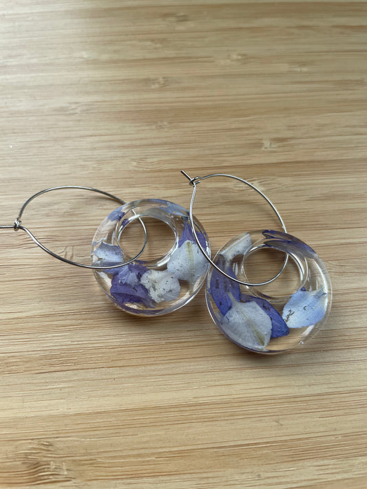 Floral Hoop Earrings