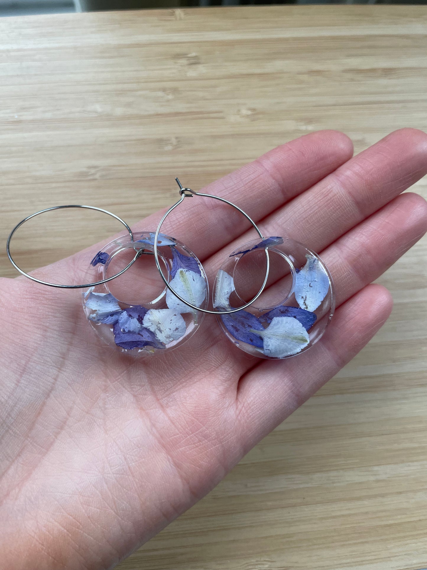 Floral Hoop Earrings