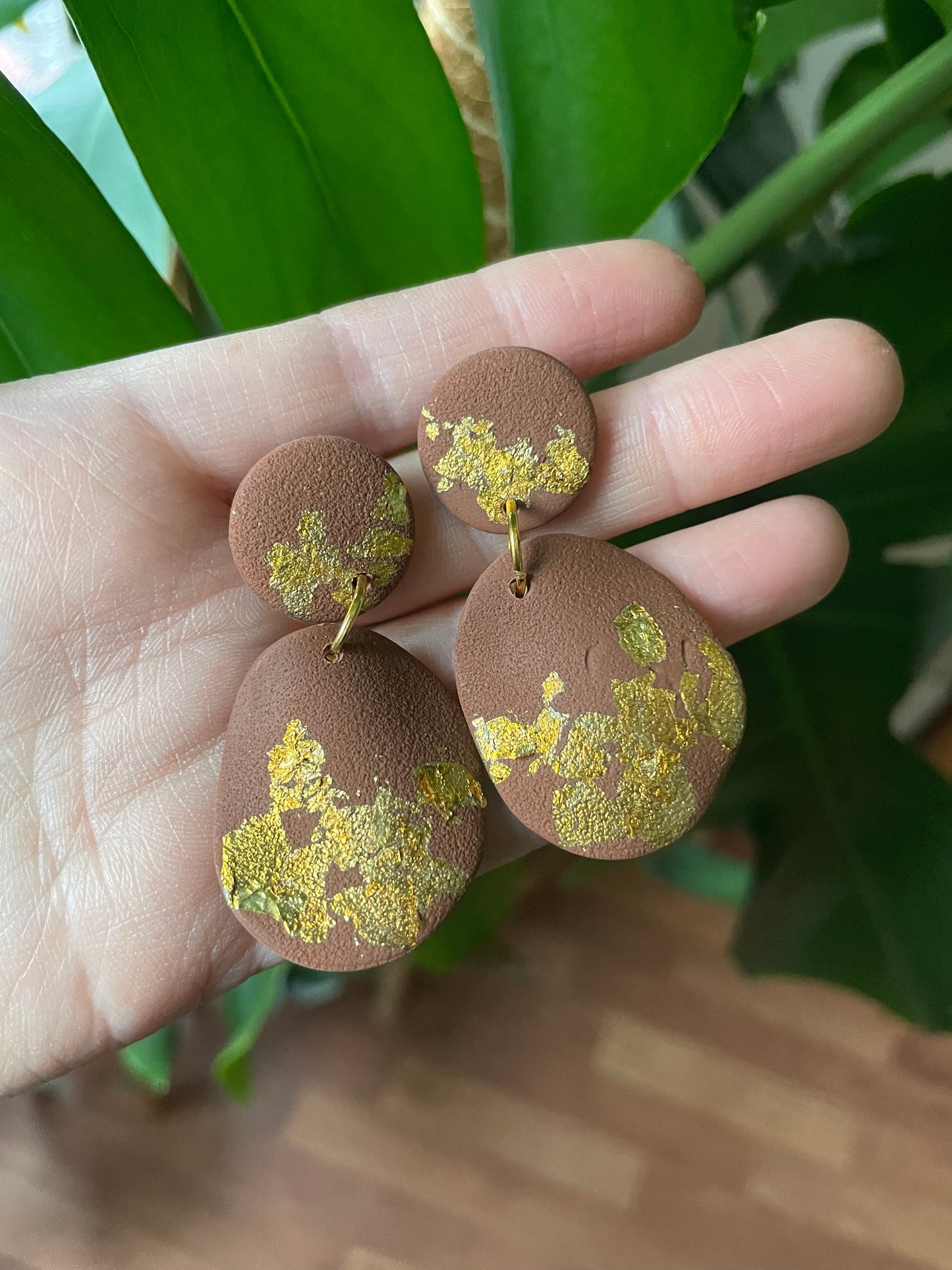 Earthy Textured Wavey Earrings