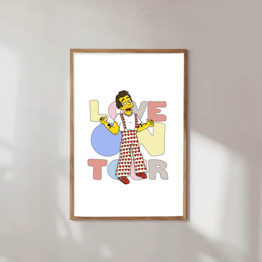 Harry Styles Simpsons Love On Tour Poster