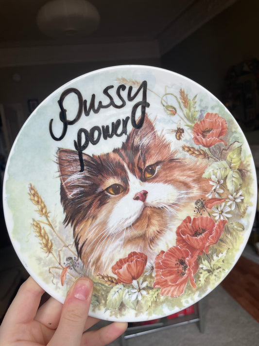 P*ssy Power Vintage Plate