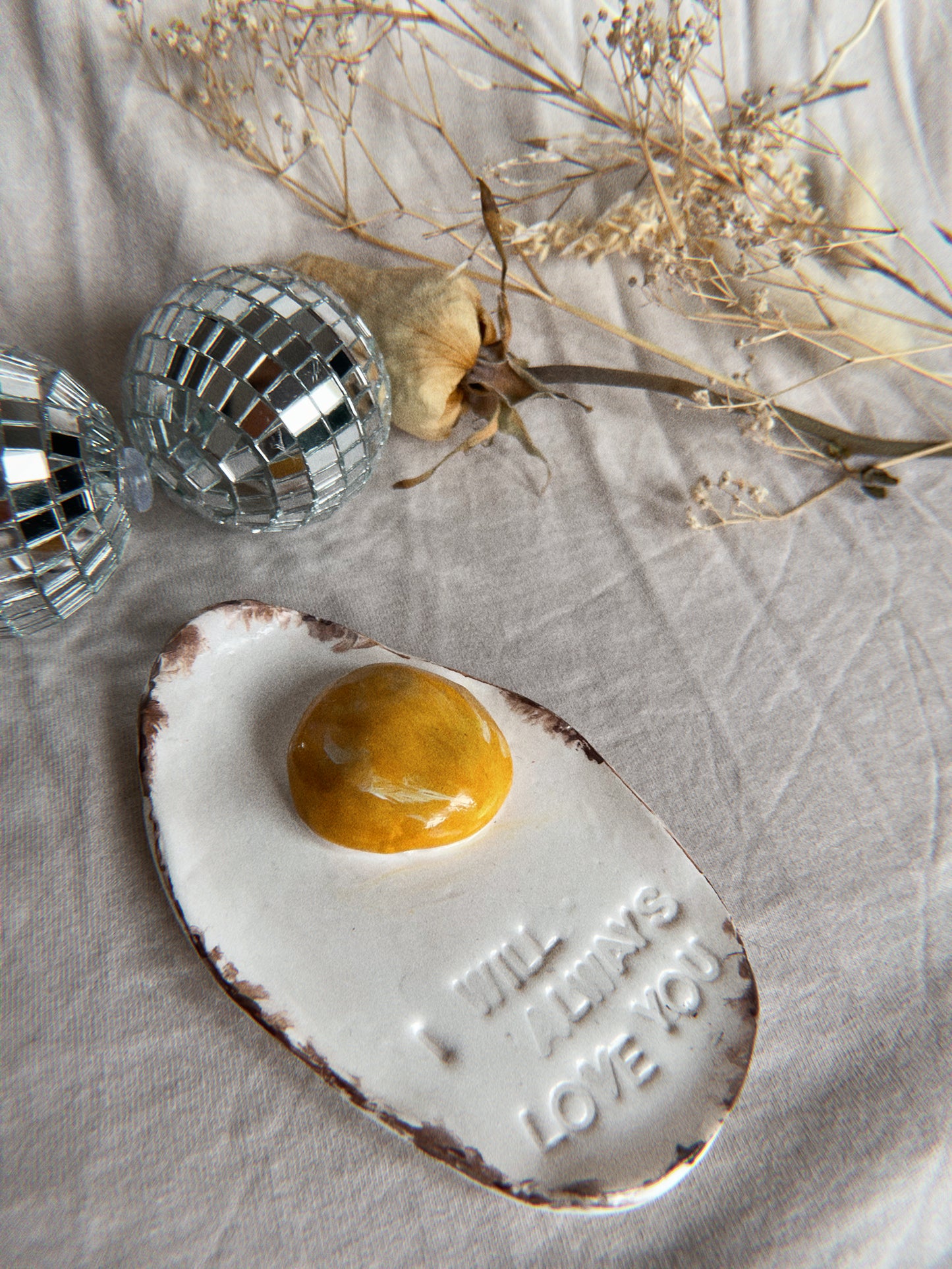 Keep Driving - Egg Yolk Lyric Trinket Dish