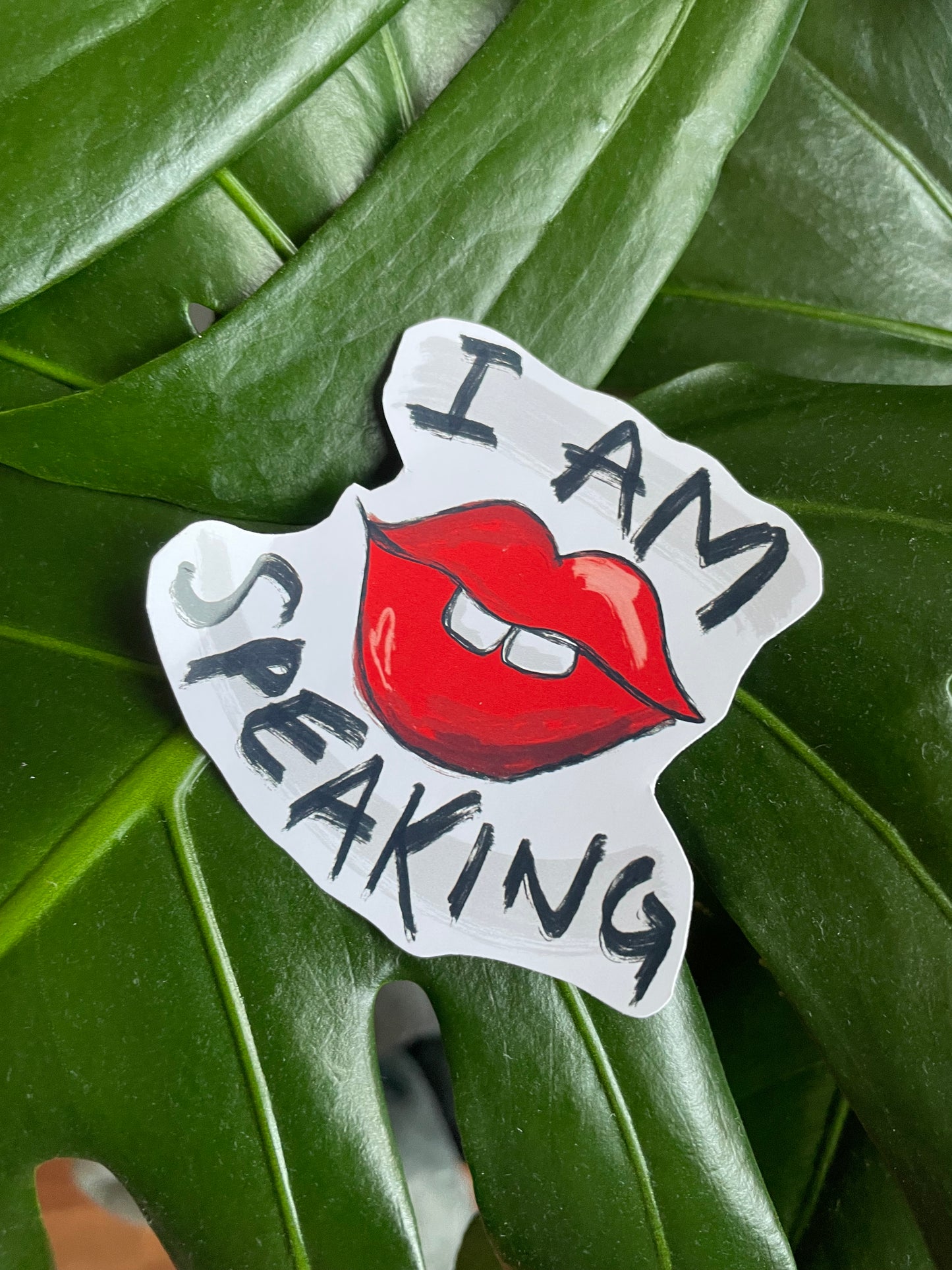 I am Speaking Lips Sticker