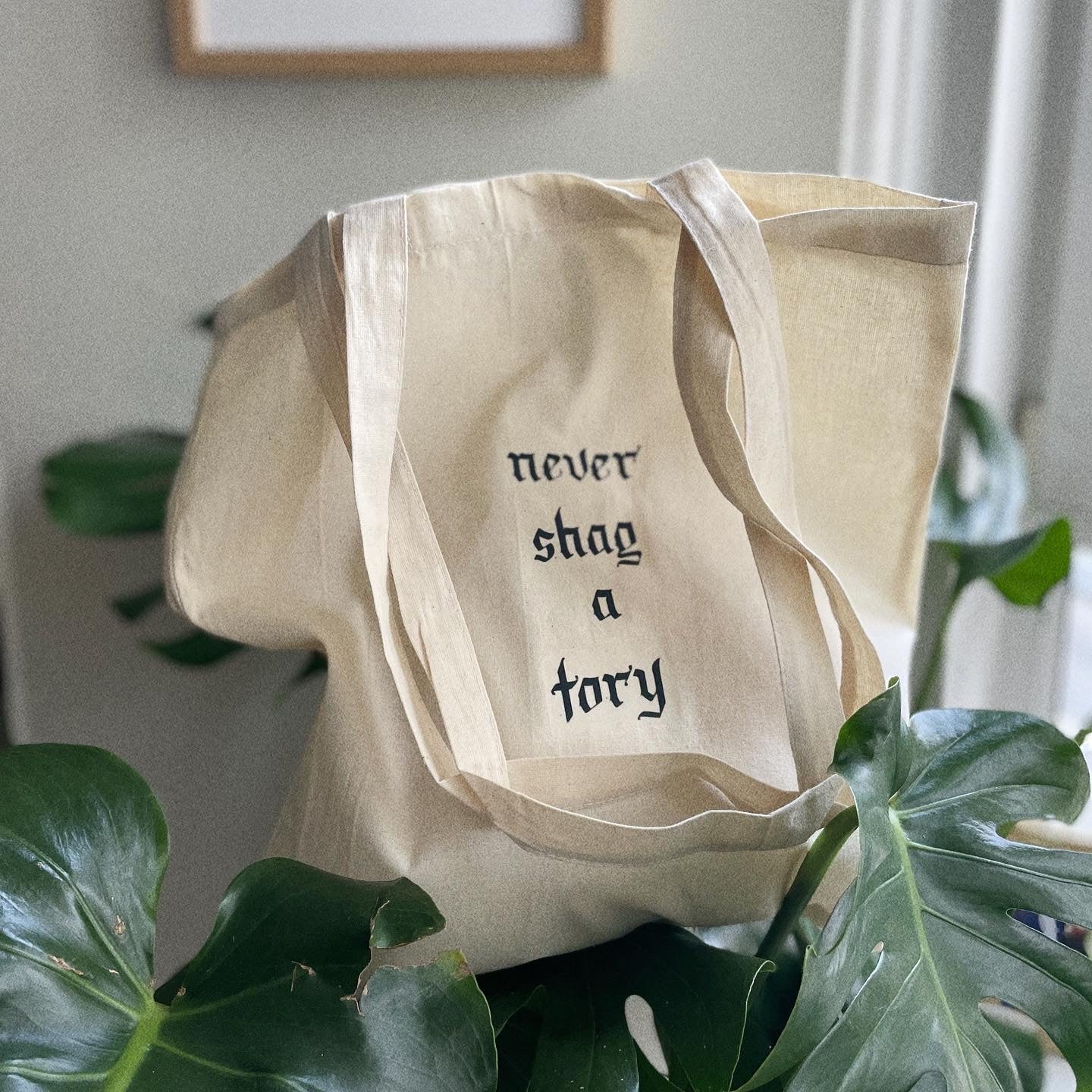 Never Shag A Tory Tote Bag