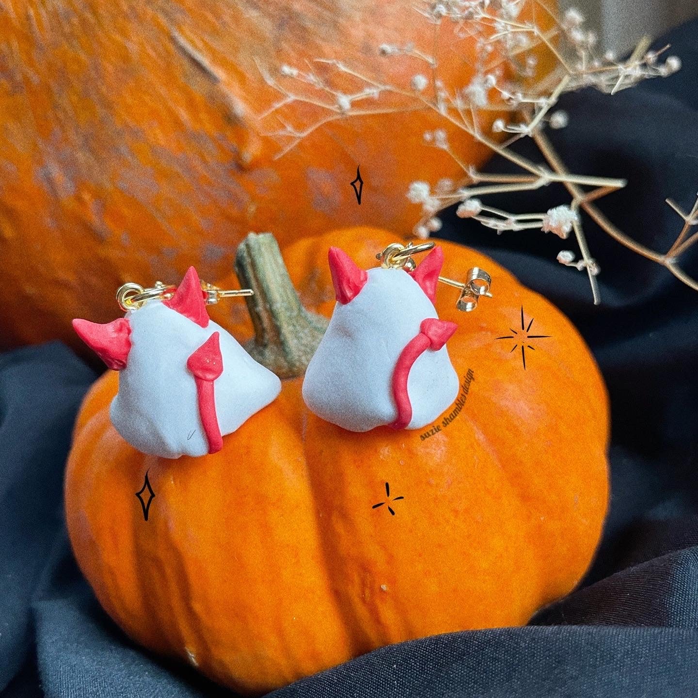 Horny Devil Ghostie Earrings