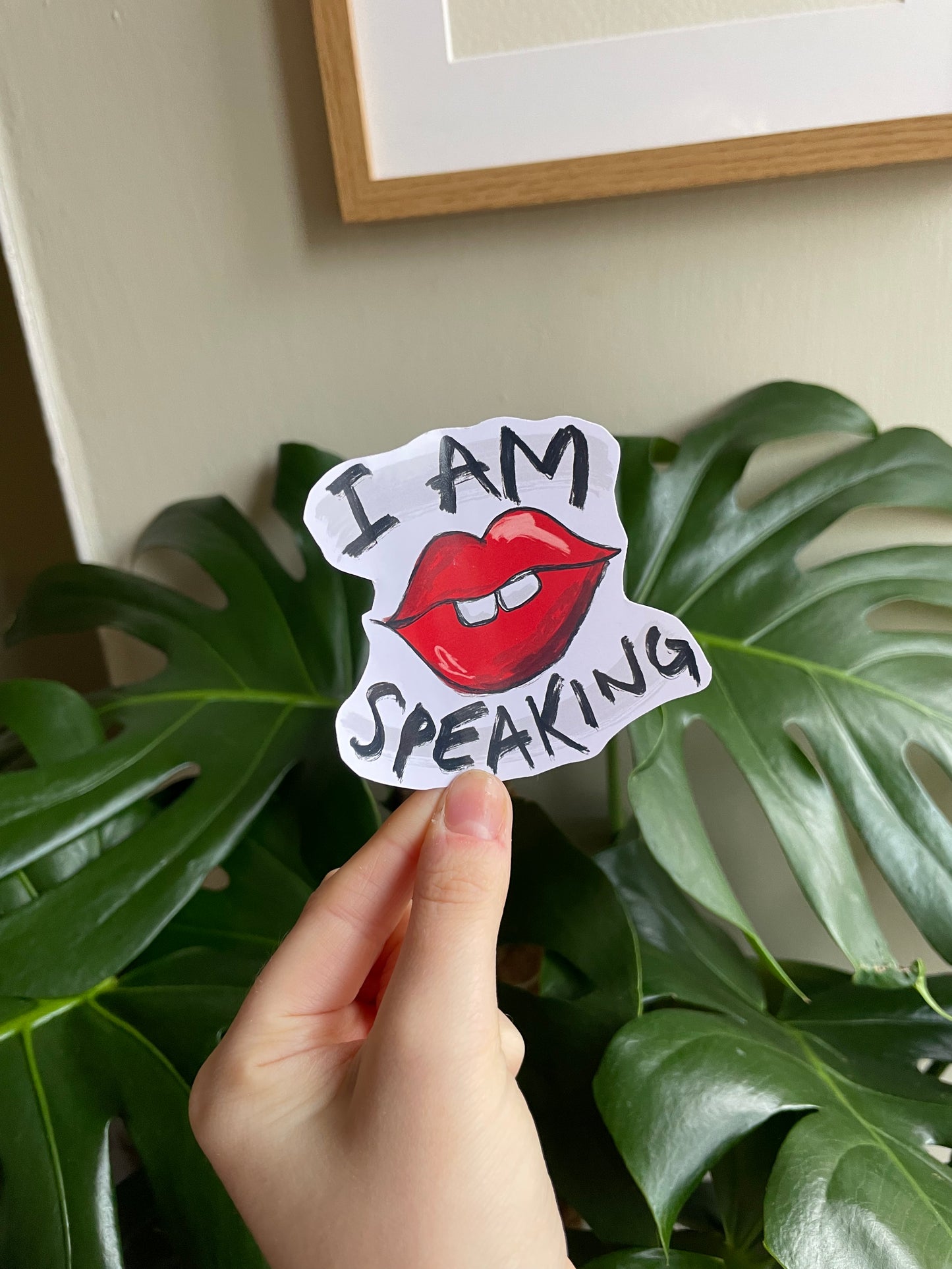 I am Speaking Lips Sticker