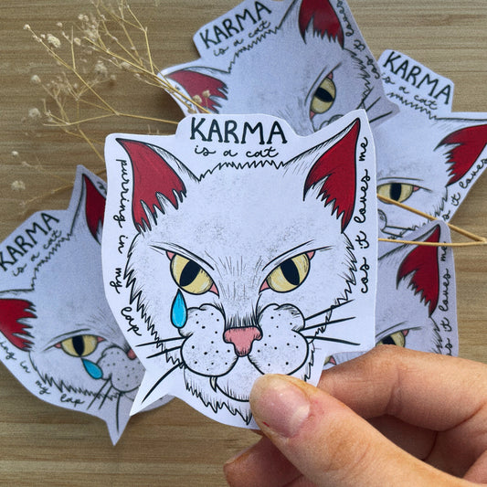 Karma is a Cat Sticker