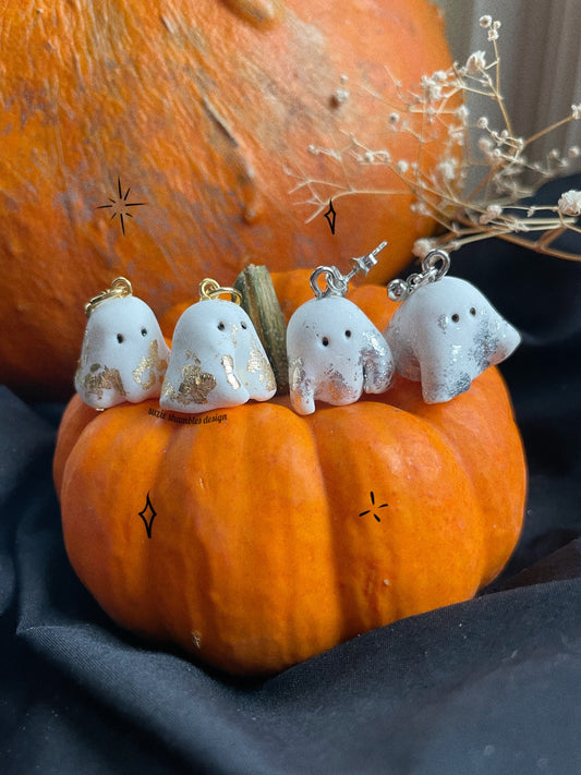 Gold & Silver Ghostie Earrings - MADE TO ORDER